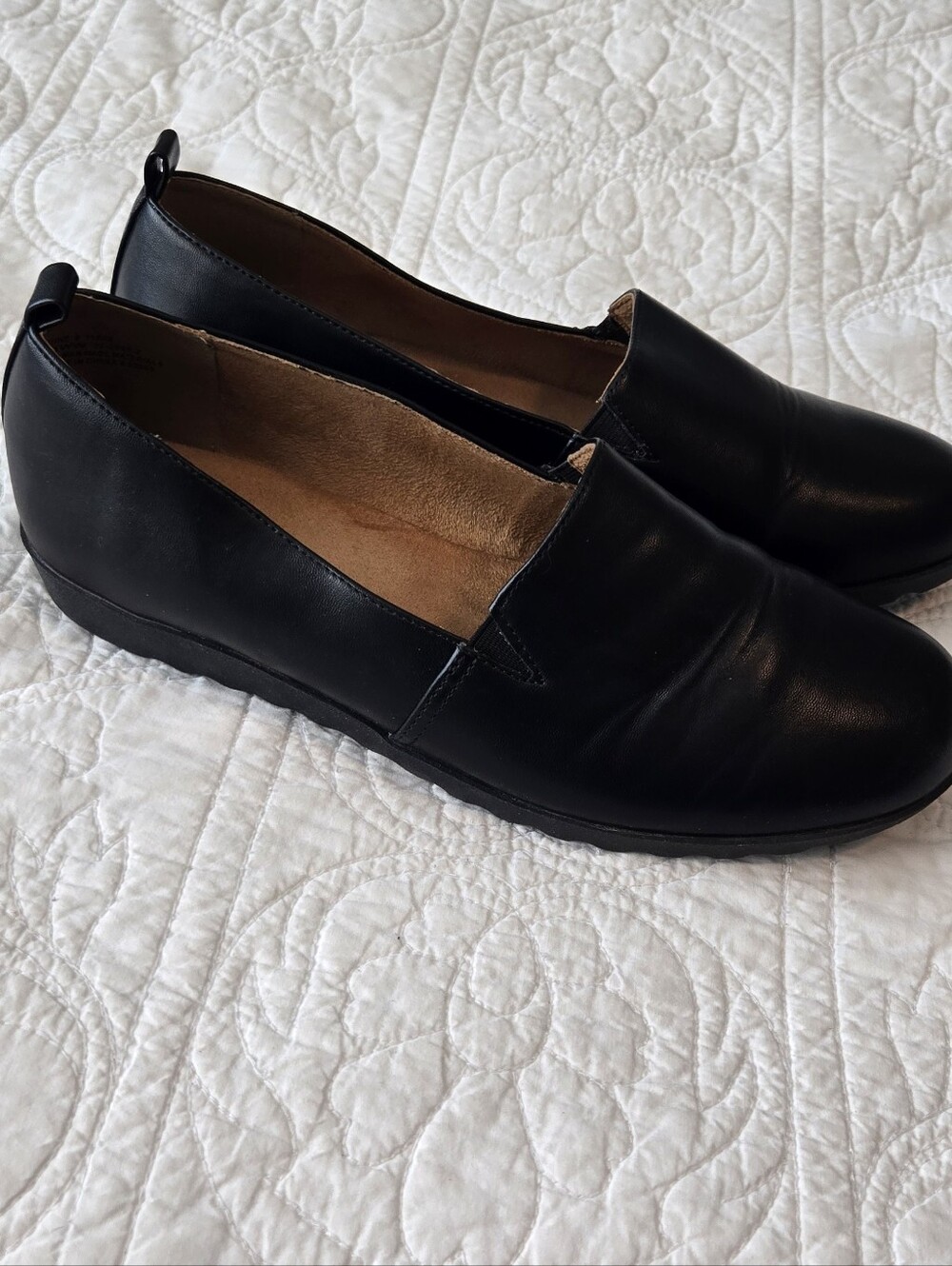 comfortview Black Slip-On Loafers